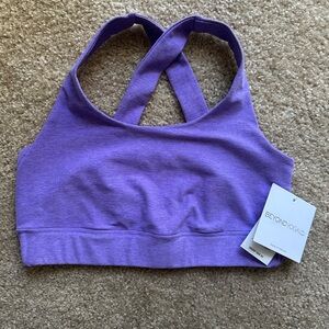 NWT Beyond Yoga Purple Cross-Back Sports Bra, size Medium